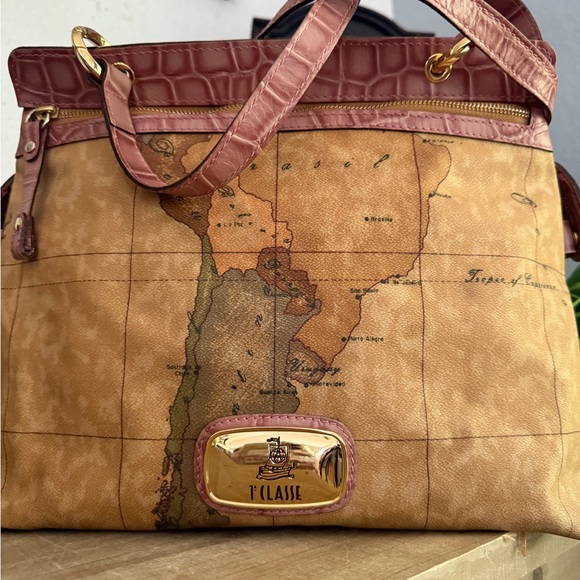 Alviero Martini 1ª Classe Geo Map Tote – Italian Designer, Rare Print - Picture 2 of 11